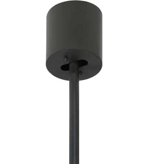 Meyda Lighting Paloma Golpe 48" 6-Light Wrought Iron Chandelier With Black Mesh Shade and Fan