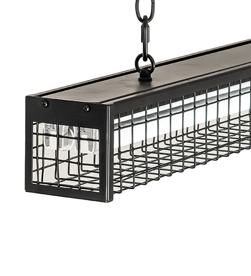 Meyda Lighting Paloma Golpe 49" 2-Light Flat Black Island Pendant Light