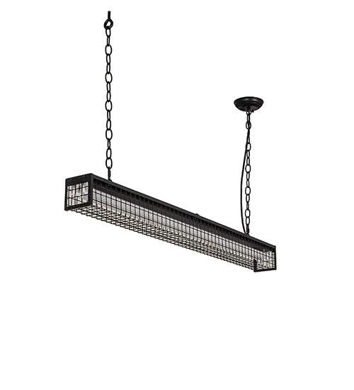 Meyda Lighting Paloma Golpe 49" 2-Light Flat Black Island Pendant Light