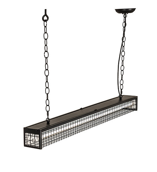 Meyda Lighting Paloma Golpe 49" 2-Light Flat Black Island Pendant Light