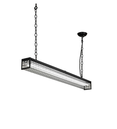 Meyda Lighting Paloma Golpe 49" 2-Light Flat Black Island Pendant Light
