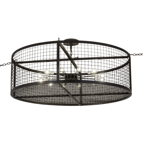 Meyda Lighting Paloma Golpe 60" 12-Light Timeless Bronze Pendant Light