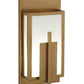 Meyda Lighting Pandora 7" LED Art Deco Gold Wall Sconce With White Flash Shade Glass