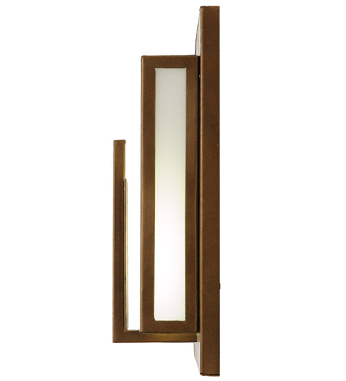Meyda Lighting Pandora 7" LED Art Deco Gold Wall Sconce With White Flash Shade Glass