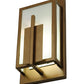 Meyda Lighting Pandora 7" LED Art Deco Gold Wall Sconce With White Flash Shade Glass