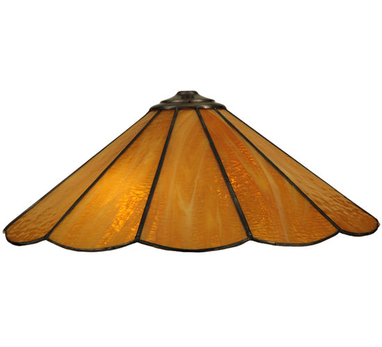 Meyda Lighting Panel 20" 2-Light Accent Table Lamp With Honey Amber Shade Glass