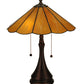 Meyda Lighting Panel 20" 2-Light Accent Table Lamp With Honey Amber Shade Glass