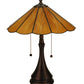 Meyda Lighting Panel 20" 2-Light Accent Table Lamp With Honey Amber Shade Glass