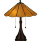 Meyda Lighting Panel 20" 2-Light Accent Table Lamp With Honey Amber Shade Glass