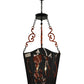 Meyda Lighting Panier Wasre 33" 4-Light Black Pendant Light