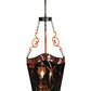 Meyda Lighting Panier Wasre 33" 4-Light Black Pendant Light