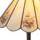 Meyda Lighting Pansies 21" Mahogany Bronze Table Lamp Spectrum Beige & Pansy Shade Glass