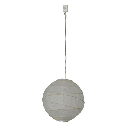 Meyda Lighting Papier 14" Lantern Pendant Light With White Paper Shade