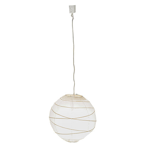 Meyda Lighting Papier 14" Lantern Pendant Light With White Paper Shade