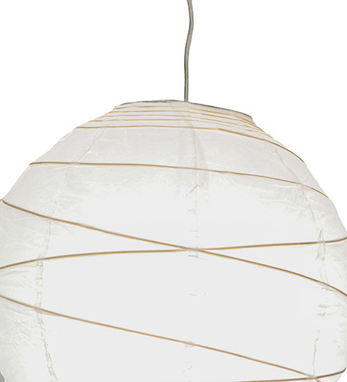 Meyda Lighting Papier 14" Lantern Pendant Light With White Paper Shade