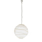 Meyda Lighting Papier 14" Lantern Pendant Light With White Paper Shade