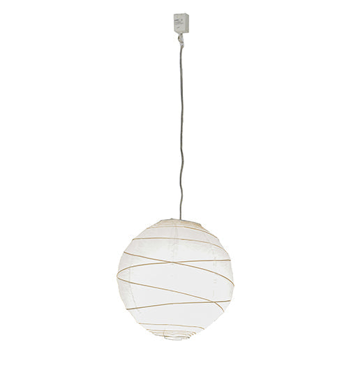Meyda Lighting Papier 14" Lantern Pendant Light With White Paper Shade