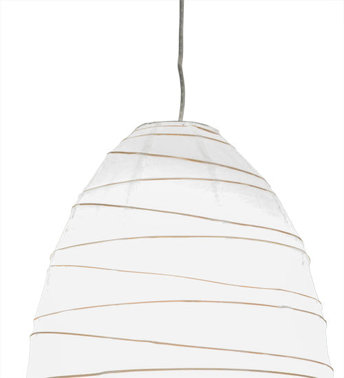 Meyda Lighting Papier 15" Lantern Pendant Light With White Paper Shade