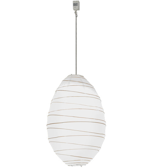 Meyda Lighting Papier 15" Lantern Pendant Light With White Paper Shade