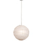 Meyda Lighting Papier 19" Extreme Chrome Lantern Pendant Light With White Textrene Shade