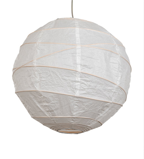 Meyda Lighting Papier 19" Extreme Chrome Lantern Pendant Light With White Textrene Shade