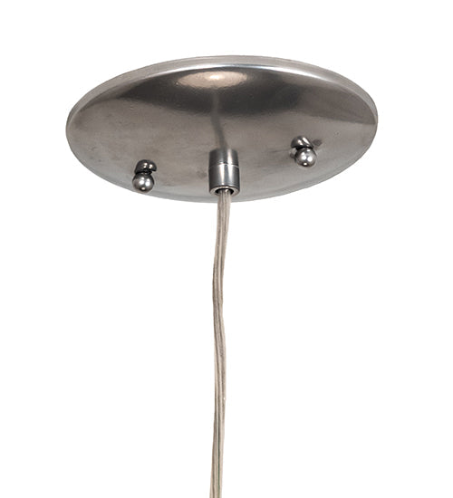 Meyda Lighting Papier 19" Extreme Chrome Lantern Pendant Light With White Textrene Shade