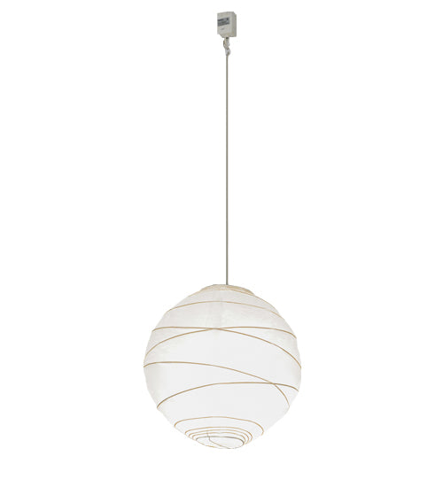 Meyda Lighting Papier 19" Lantern Pendant Light With White Paper Shade