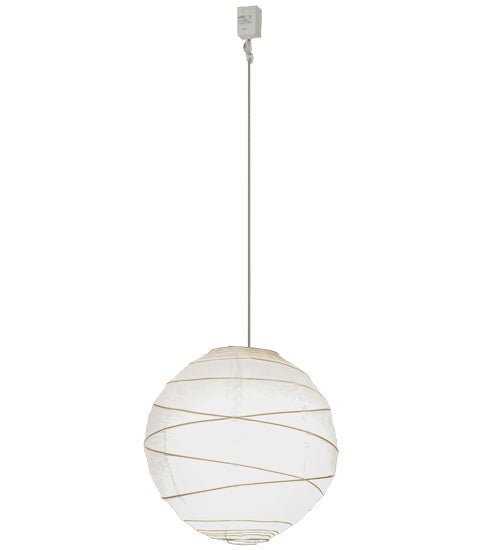 Meyda Lighting Papier 19" Lantern Pendant Light With White Paper Shade
