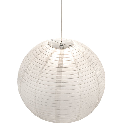 Meyda Lighting Papier 30" Lantern Pendant Light With White Paper Shade