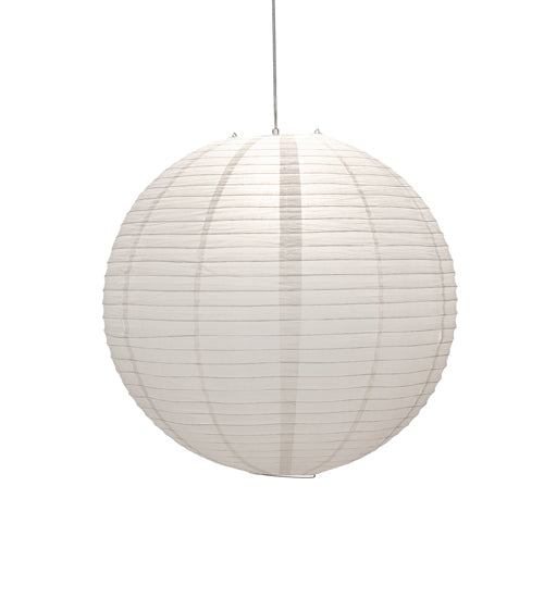 Meyda Lighting Papier 30" Lantern Pendant Light With White Paper Shade