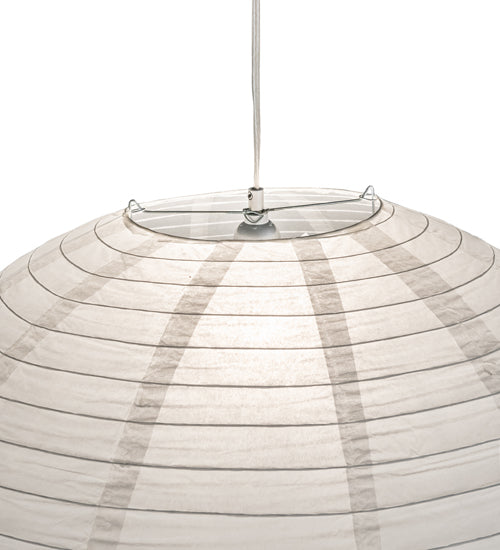 Meyda Lighting Papier 30" Lantern Pendant Light With White Paper Shade