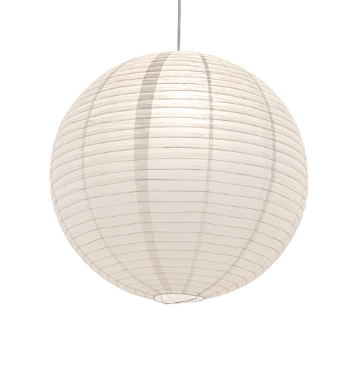 Meyda Lighting Papier 30" Lantern Pendant Light With White Paper Shade