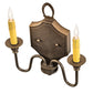 Meyda Lighting Paquita 12" 2-Light Dark Smoke Wall Sconce With Ivory Faux Candlelight