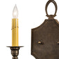Meyda Lighting Paquita 12" 2-Light Dark Smoke Wall Sconce With Ivory Faux Candlelight
