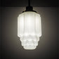 Meyda Lighting Paramount 10" Solar Black & Polished Brass Pendant Light With White Shade Glass