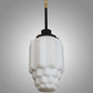 Meyda Lighting Paramount 10" Solar Black & Polished Brass Pendant Light With White Shade Glass