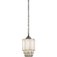 Meyda Lighting Paramount 12" Antique Iron Gate Pendant Light With White Art Shade Glass