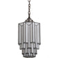 Meyda Lighting Paramount 12" Antique Iron Gate Pendant Light With White Art Shade Glass