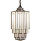 Meyda Lighting Paramount 12" Antique Iron Gate Pendant Light With White Art Shade Glass