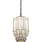 Meyda Lighting Paramount 12" Antique Iron Gate Pendant Light With White Art Shade Glass