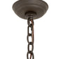 Meyda Lighting Paramount 12" Antique Iron Gate Pendant Light With White Art Shade Glass
