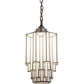 Meyda Lighting Paramount 12" Antique Iron Gate Pendant Light With White Art Shade Glass
