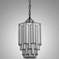 Meyda Lighting Paramount 12" Light Craftsman Brown Pendant Light With White Art Shade Glass