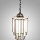 Meyda Lighting Paramount 12" Light Craftsman Brown Pendant Light With White Art Shade Glass
