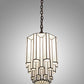 Meyda Lighting Paramount 12" Light Craftsman Brown Pendant Light With White Art Shade Glass