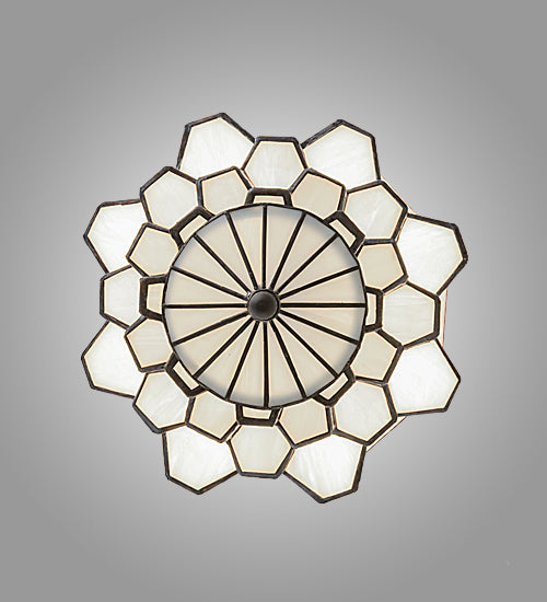 Meyda Lighting Paramount 12" Light Craftsman Brown Pendant Light With White Art Shade Glass