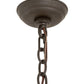Meyda Lighting Paramount 12" Light Craftsman Brown Pendant Light With White Art Shade Glass