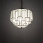 Meyda Lighting Paramount 18" Antique Iron Gate Flush Mount Light With White Art Shade Glass