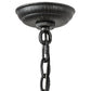 Meyda Lighting Paramount 18" Antique Iron Gate Flush Mount Light With White Art Shade Glass