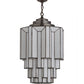 Meyda Lighting Paramount 18" Antique Iron Gate Pendant Light With White Art Shade Glass